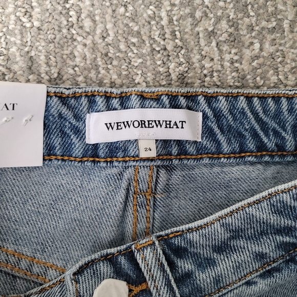 NWT WeWoreWhat Wide Leg High Rise Denim Pant, Size 24, Color Denim Blue - Picture 9 of 10